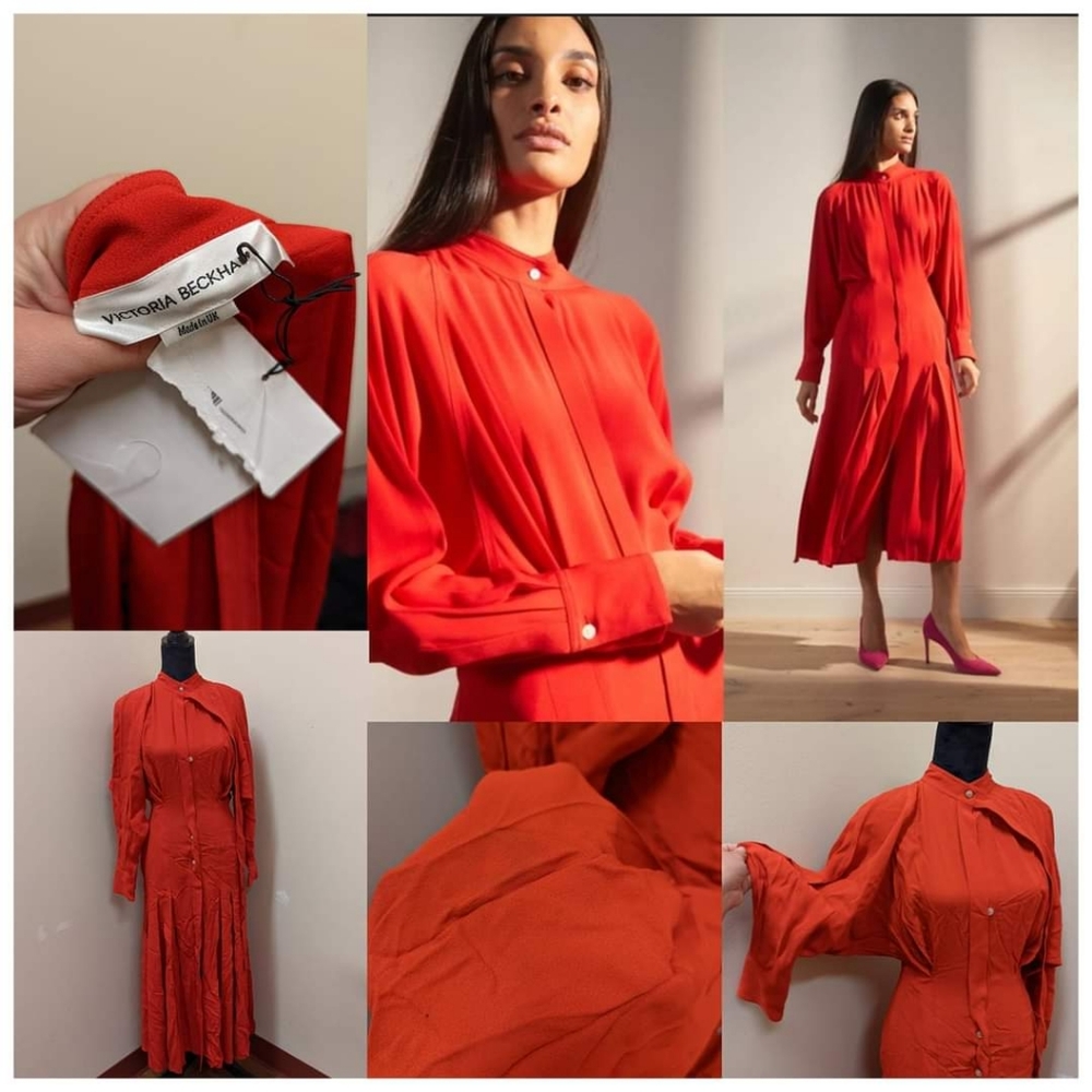 NEW Victoria Beckham pleated shirt dress size 2 FLAW